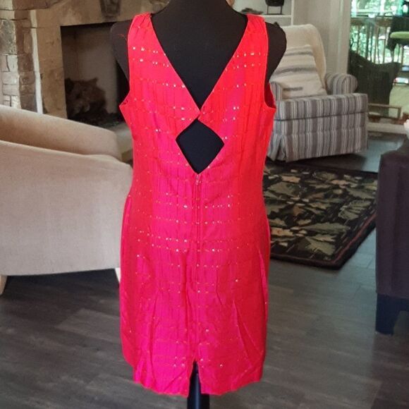 Scarlett Pink and Gold Lined Mini Dress with - Picture 3 of 9